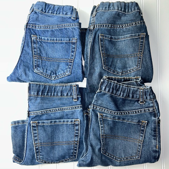 Lot of 4 pairs of Children’s Place Bootcut Jeans Pants adjustable waist Sz 8 - Picture 2 of 6